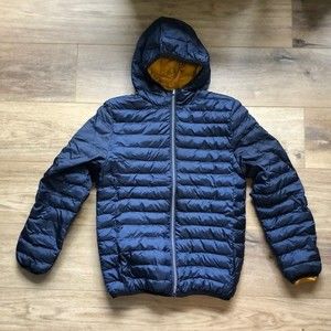 CLASS CLUB Navy Lightweight Puffer Hooded Quilted Jacket Size 10 12